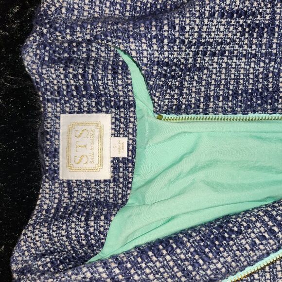 Sail to Sable Blue Blazer with Flared Sleeves - Picture 9 of 14